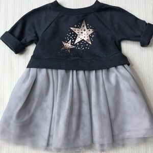 Old Navy Gray Star Tutu Dress Size 12-18 Months